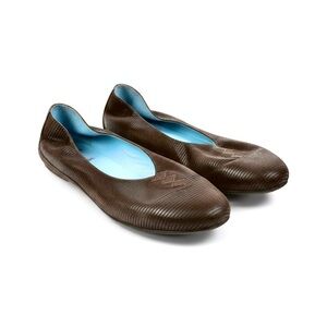 THIERRY RABOTIN women’s snake embossed calf leather ballet flats diamond detail